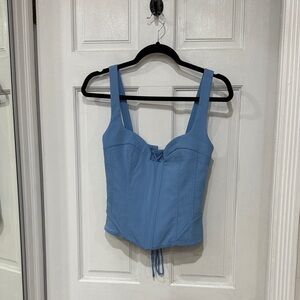 Zara Light Blue Crop Top